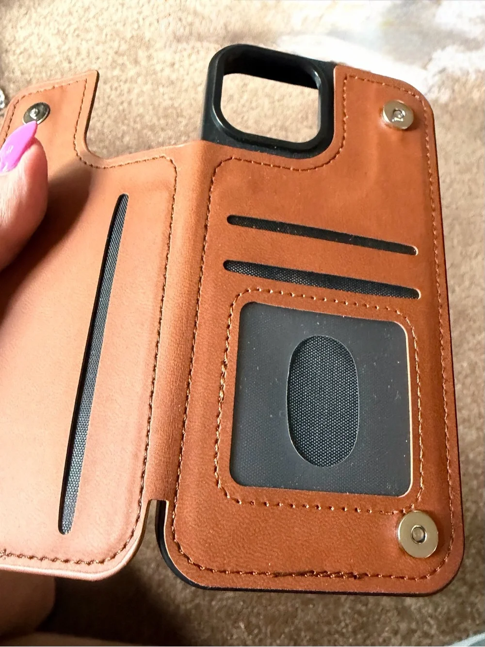 Brown Faux Louis Vuitton Pattern I Phone 14/13 Case